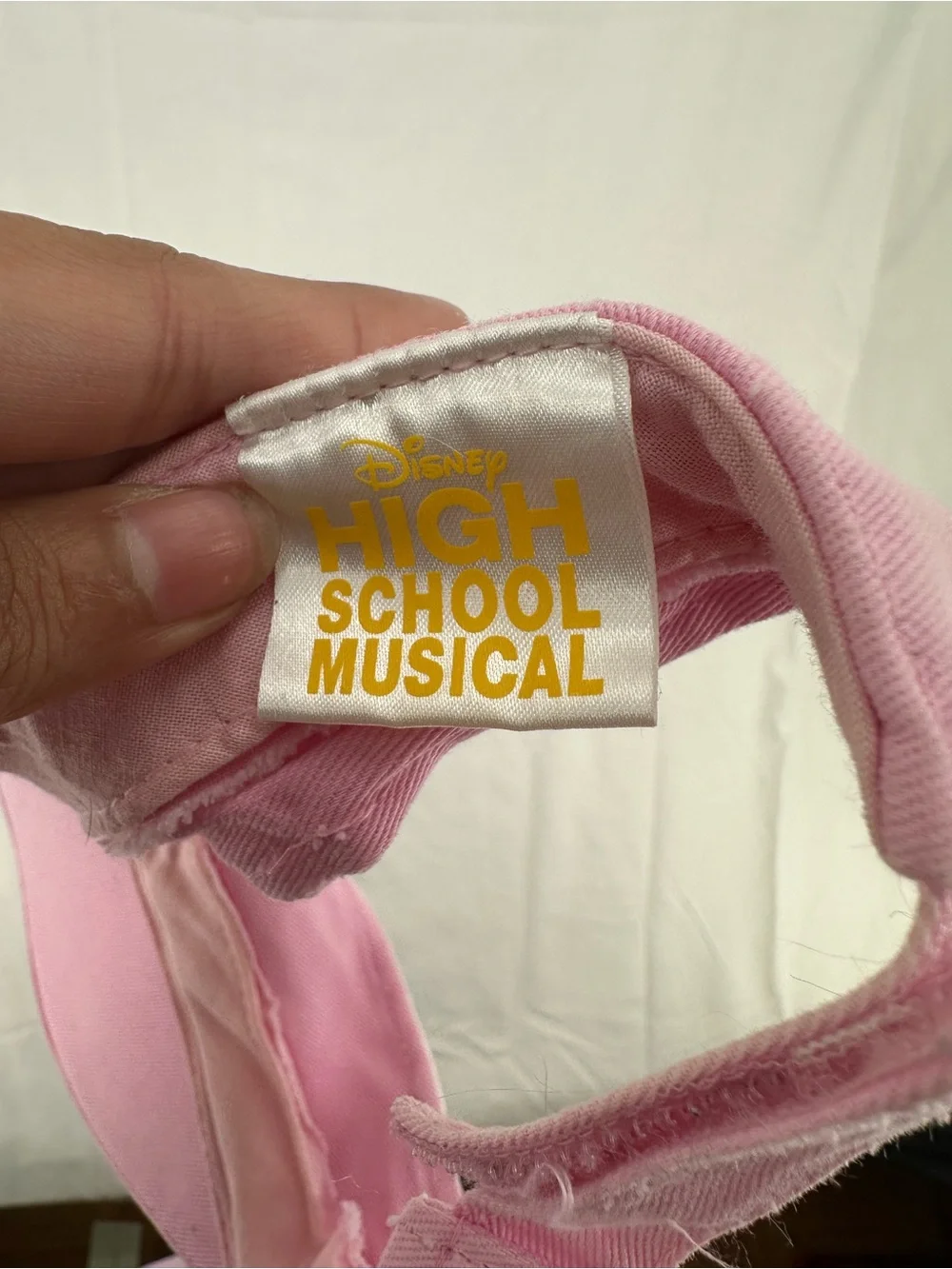 Kidcore Whimsy Y2K High School Musical Graphic Pink and White Visor/Hat